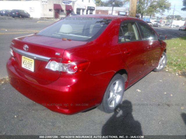 2T1BU4EE5BC630937 - 2011 TOYOTA COROLLA S/LE RED photo 4