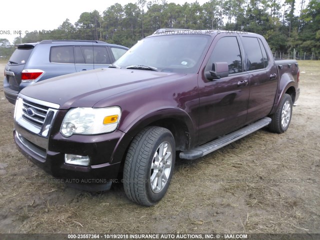 1FMEU33EX8UA44719 - 2008 FORD EXPLORER SPORT TR LIMITED BURGUNDY photo 2