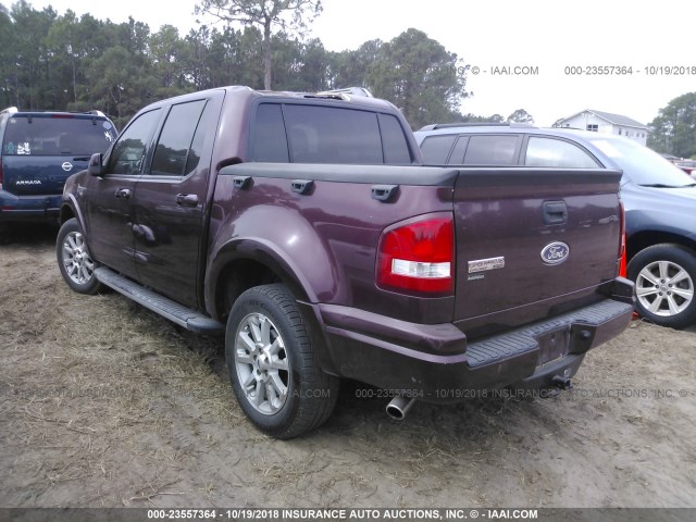 1FMEU33EX8UA44719 - 2008 FORD EXPLORER SPORT TR LIMITED BURGUNDY photo 3