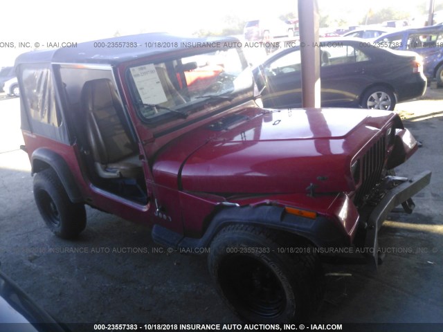 1J4FY19P3RP426255 - 1994 JEEP WRANGLER / YJ S RED photo 1