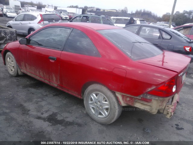 1HGEM21195L077406 - 2005 HONDA CIVIC DX VP RED photo 3