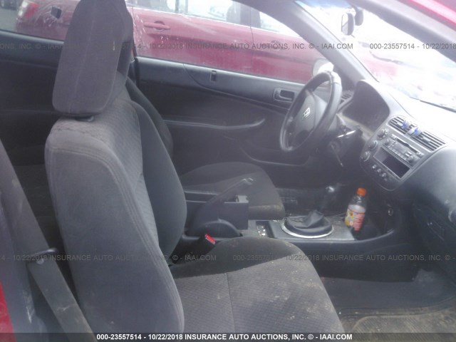 1HGEM21195L077406 - 2005 HONDA CIVIC DX VP RED photo 5
