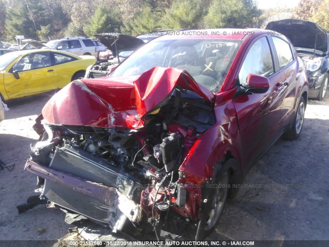 3CZRU6H35HG709960 - 2017 HONDA HR-V LX RED photo 2