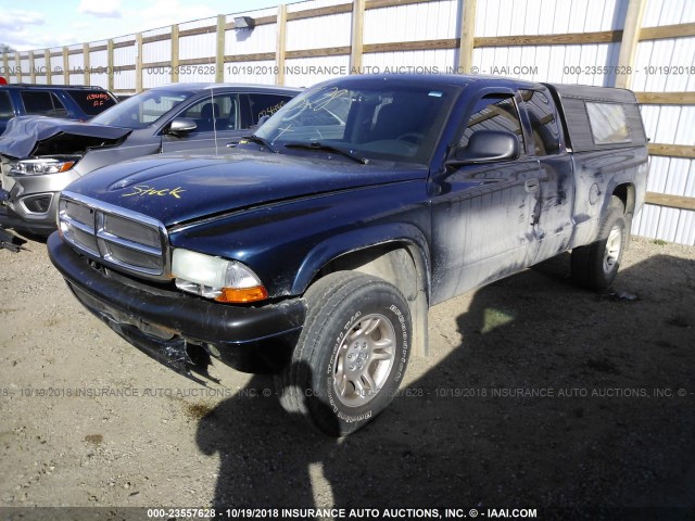 1D7HG32NX4S531599 - 2004 DODGE DAKOTA SPORT 深蓝色 照片 2