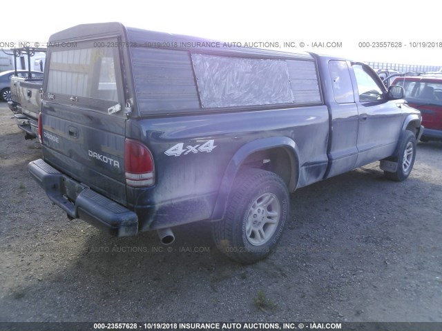 1D7HG32NX4S531599 - 2004 DODGE DAKOTA SPORT 深蓝色 照片 4