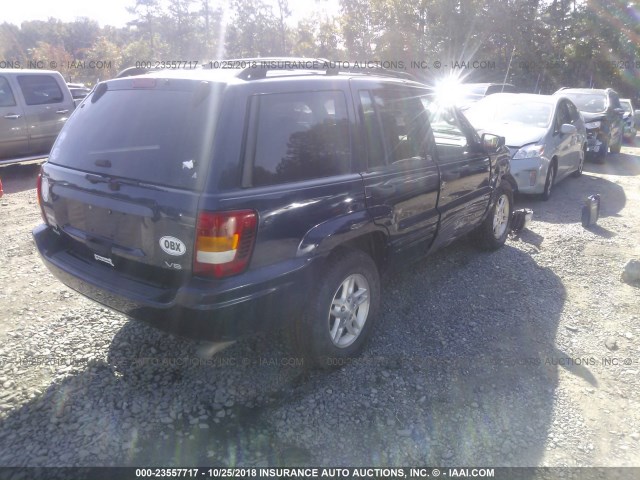 1J4GW48N04C305355 - 2004 JEEP GRAND CHEROKEE LAREDO/COLUMBIA/FREEDOM 蓝色 照片 4