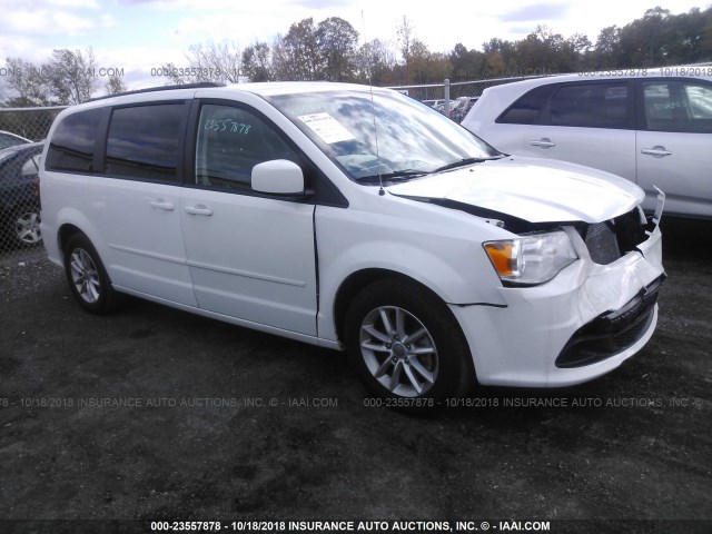 2C4RDGCG8GR327498 - 2016 DODGE GRAND CARAVAN SXT WHITE photo 1