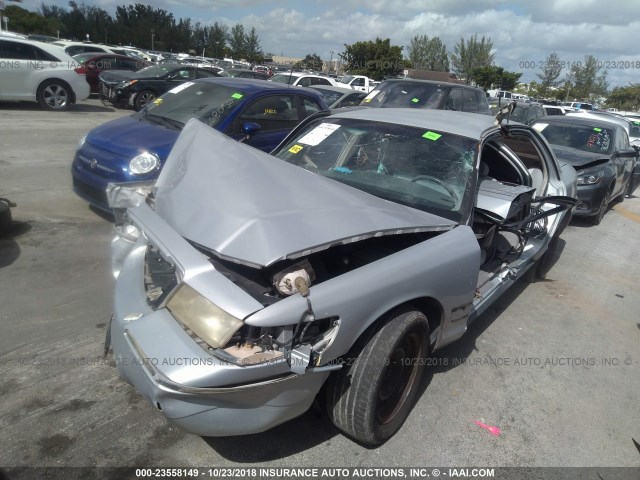 2MEFM74WXWX662893 - 1998 MERCURY GRAND MARQUIS GS SILVER photo 2