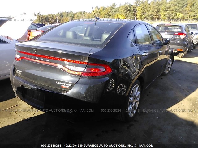 1C3CDFCH5DD154793 - 2013 DODGE DART LIMITED/R/T BLACK photo 4