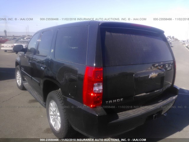 1GNFK13598R221306 - 2008 CHEVROLET TAHOE K1500 HYBRID BLACK photo 3