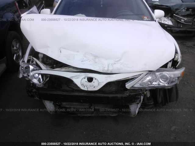 4T1BF3EK8AU542214 - 2010 TOYOTA CAMRY SE/LE/XLE WHITE photo 6
