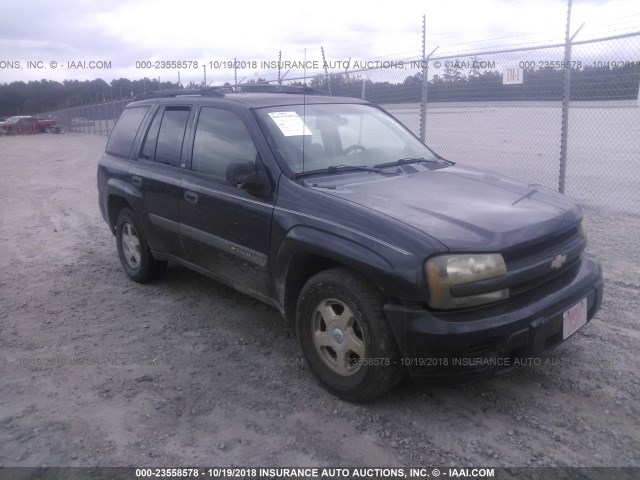 1GNDS13S132307708 - 2003 CHEVROLET TRAILBLAZER  BLUE photo 1