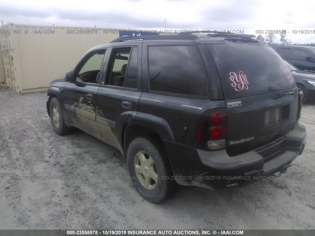 1GNDS13S132307708 - 2003 CHEVROLET TRAILBLAZER  BLUE photo 3