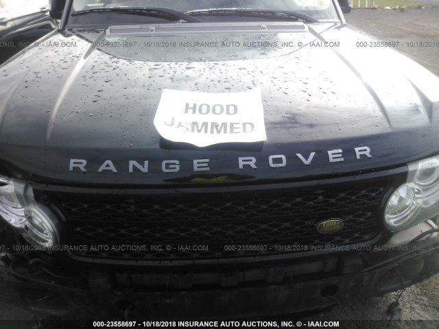 SALMF13446A207376 - 2006 LAND ROVER RANGE ROVER SUPERCHARGED BLACK photo 10