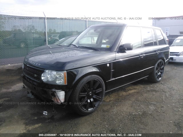 SALMF13446A207376 - 2006 LAND ROVER RANGE ROVER SUPERCHARGED BLACK photo 2