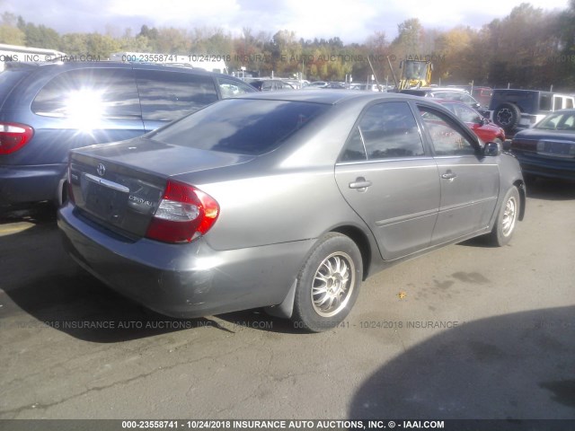 4T1BE30K52U526483 - 2002 TOYOTA CAMRY LE/XLE/SE GRAY photo 4