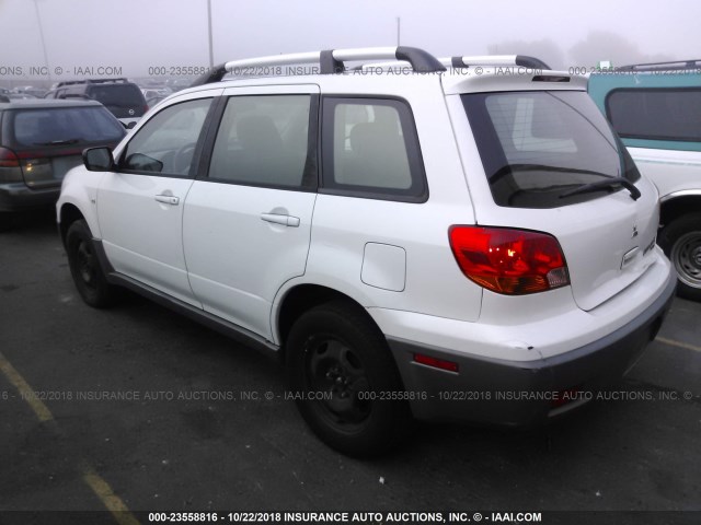 JA4LZ31G73U098919 - 2003 MITSUBISHI OUTLANDER LS WHITE photo 3