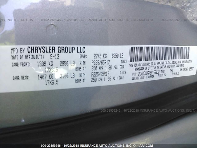 2C4RC1BG7ER156032 - 2014 CHRYSLER TOWN & COUNTRY TOURING SILVER photo 9