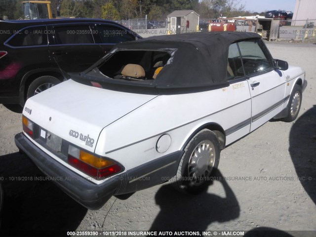 YS3AT75L2K7008045 - 1989 SAAB 900 WHITE photo 4