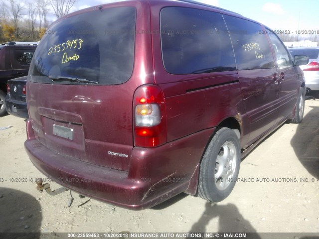 1GHDX03E43D270960 - 2003 OLDSMOBILE SILHOUETTE RED photo 4