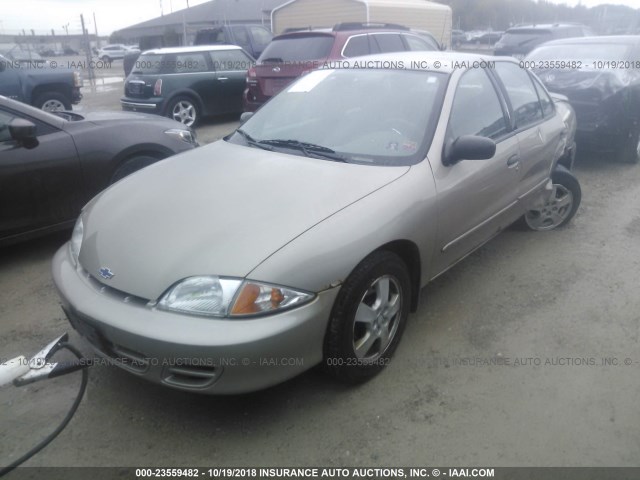 1G1JF524027426547 - 2002 CHEVROLET CAVALIER LS GOLD photo 2