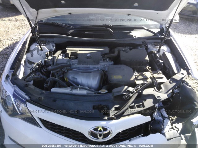 4T1BF1FK3CU510857 - 2012 TOYOTA CAMRY SE/LE/XLE WHITE photo 10