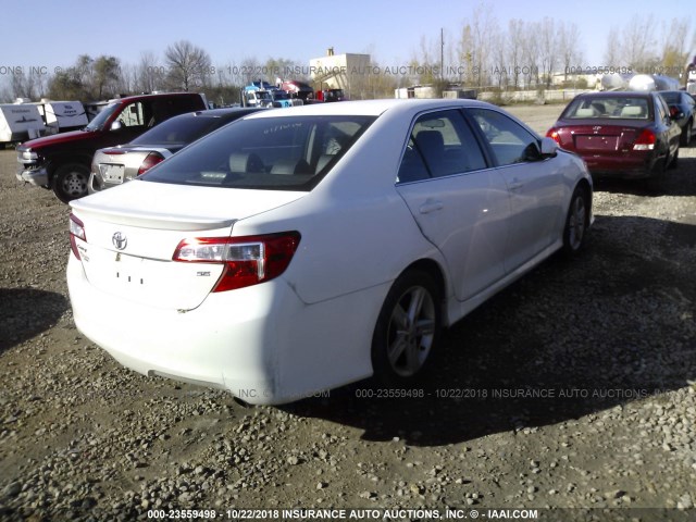 4T1BF1FK3CU510857 - 2012 TOYOTA CAMRY SE/LE/XLE WHITE photo 4