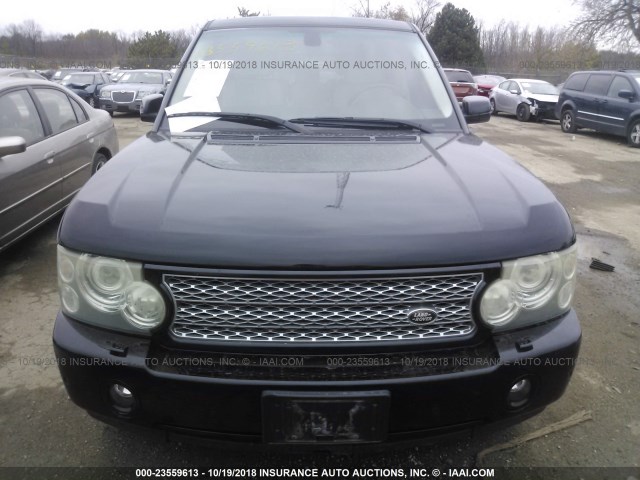 SALMF13436A222127 - 2006 LAND ROVER RANGE ROVER SUPERCHARGED BLACK photo 6