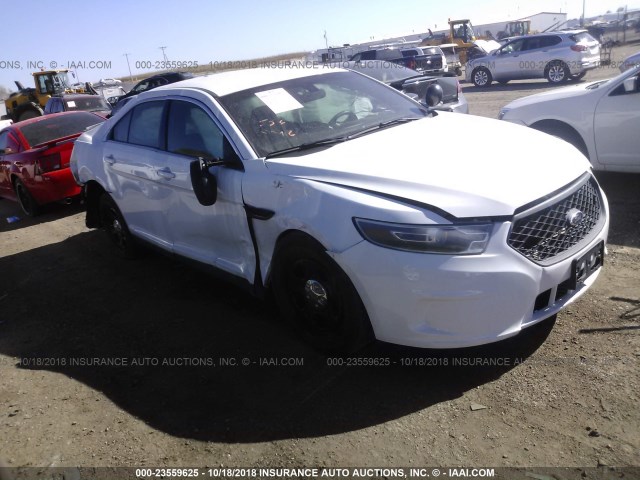 1FAHP2MT9EG185586 - 2014 FORD TAURUS POLICE INTERCEPTOR WHITE photo 1