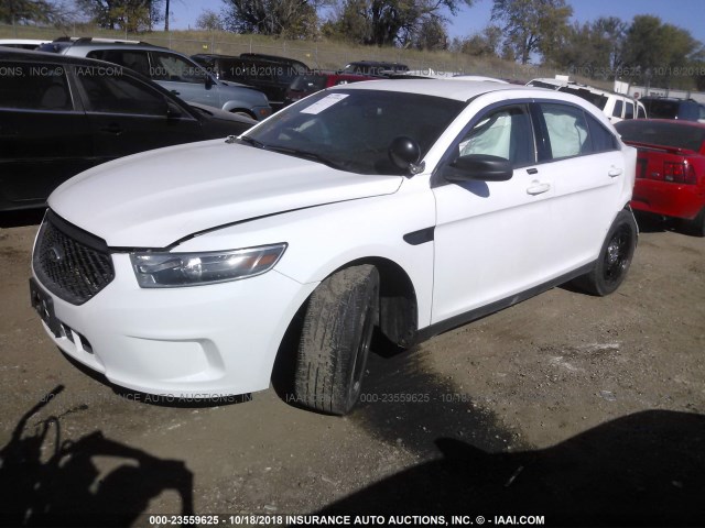 1FAHP2MT9EG185586 - 2014 FORD TAURUS POLICE INTERCEPTOR WHITE photo 2