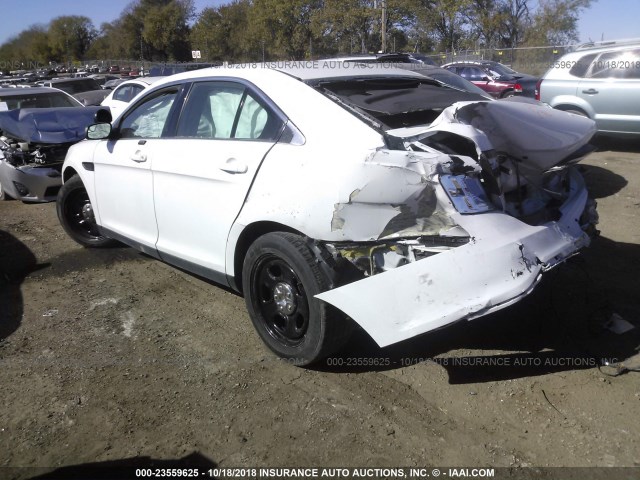 1FAHP2MT9EG185586 - 2014 FORD TAURUS POLICE INTERCEPTOR WHITE photo 3