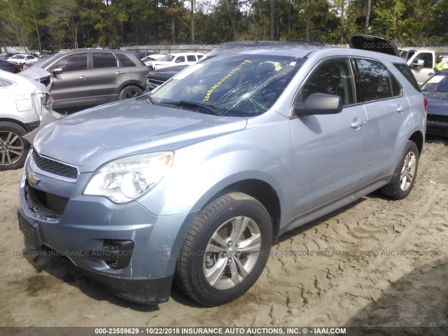 2GNALAEK0E6192179 - 2014 CHEVROLET EQUINOX LS Light Blue photo 2