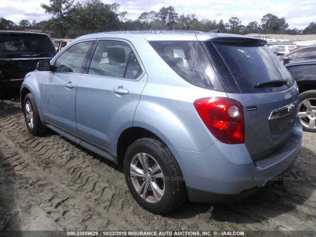 2GNALAEK0E6192179 - 2014 CHEVROLET EQUINOX LS Light Blue photo 3