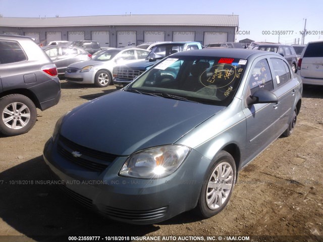 1G1AD5F56A7156778 - 2010 CHEVROLET COBALT 1LT GREEN photo 2