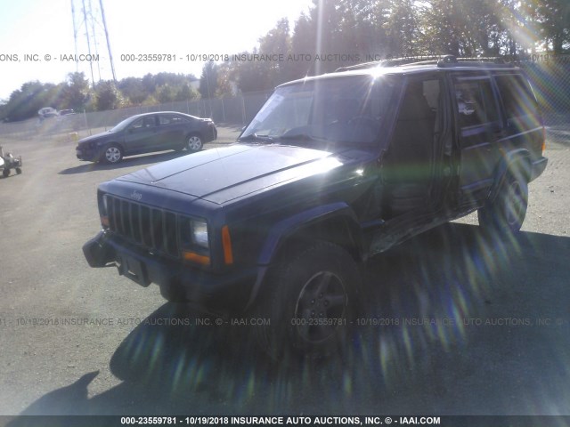 1J4FF68S4XL547762 - 1999 JEEP CHEROKEE SPORT/CLASSIC BLUE photo 2