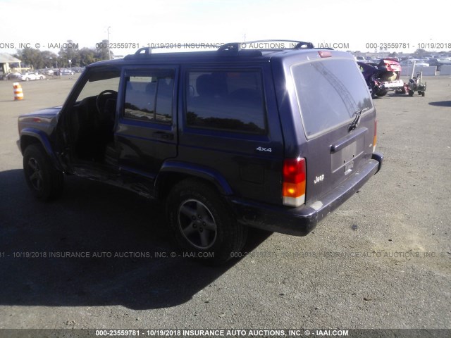 1J4FF68S4XL547762 - 1999 JEEP CHEROKEE SPORT/CLASSIC ლურჯი ფოტო 3