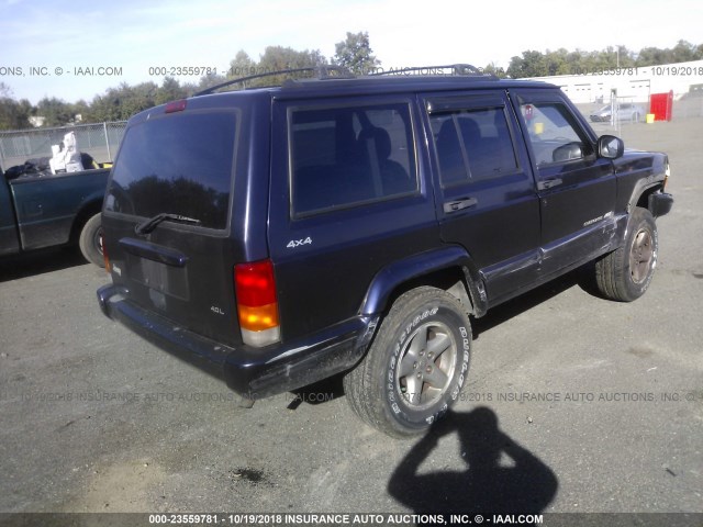 1J4FF68S4XL547762 - 1999 JEEP CHEROKEE SPORT/CLASSIC ლურჯი ფოტო 4