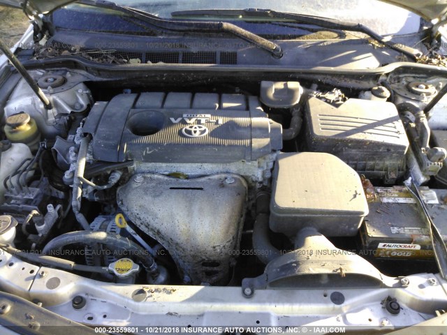 4T1BF3EK0AU034920 - 2010 TOYOTA CAMRY SE/LE/XLE 银色 照片 10
