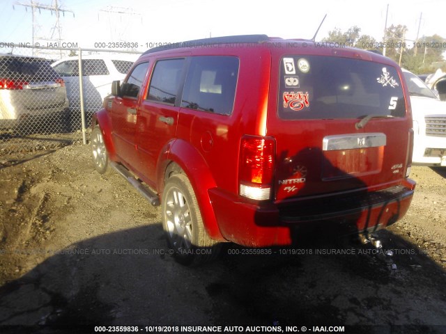 1D8GU58688W102651 - 2008 DODGE NITRO R/T RED photo 3