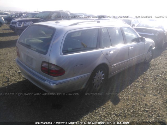 WDBJH82J12X065935 - 2002 MERCEDES-BENZ E 320 4MATIC SILVER photo 4