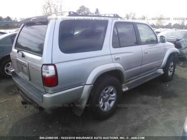 JT3HN86R410349712 - 2001 TOYOTA 4RUNNER SR5 SILVER photo 4