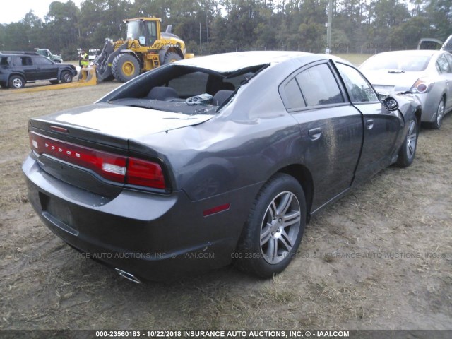 2C3CDXAT1DH648231 - 2013 DODGE CHARGER POLICE GRAY photo 4