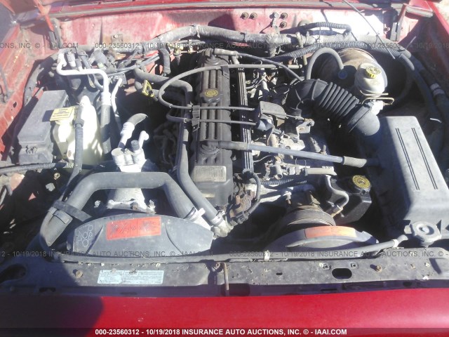 1J4FJ68S2WL168434 - 1998 JEEP CHEROKEE SPORT/CLASSIC წითელი ფოტო 10