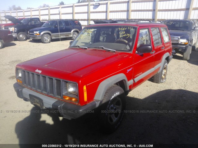 1J4FJ68S2WL168434 - 1998 JEEP CHEROKEE SPORT/CLASSIC RED photo 2