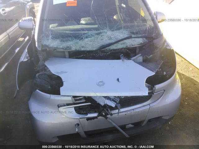 WMEEJ31X99K241574 - 2009 SMART FORTWO PURE/PASSION SILVER photo 6