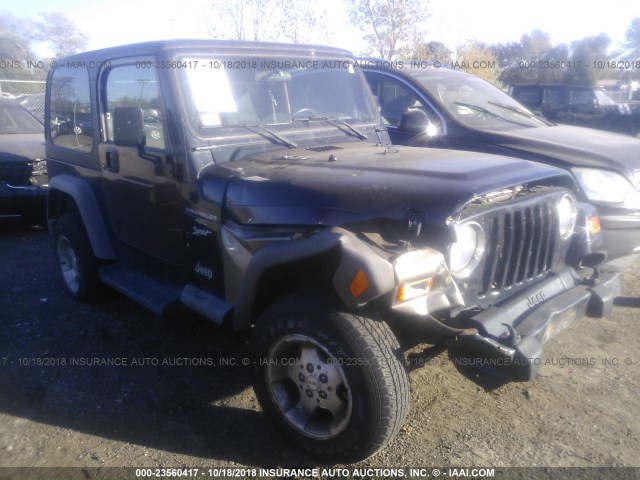 1J4FA49S91P313778 - 2001 JEEP WRANGLER / TJ SPORT BLACK photo 1