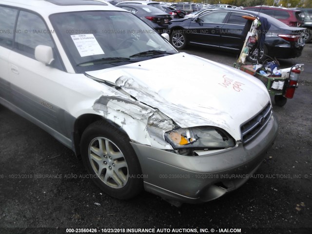 4S3BH6869Y7600175 - 2000 SUBARU LEGACY OUTBACK LIMITED WHITE photo 6