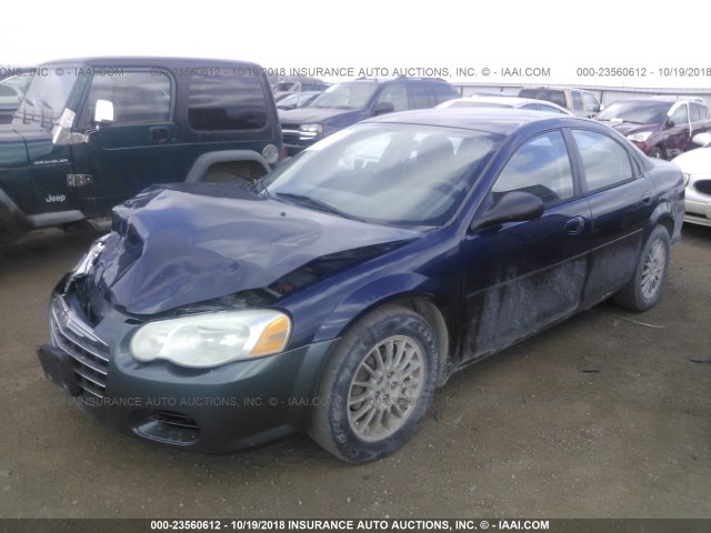 1C3EL56R96N226019 - 2006 CHRYSLER SEBRING TOURING BLUE photo 2