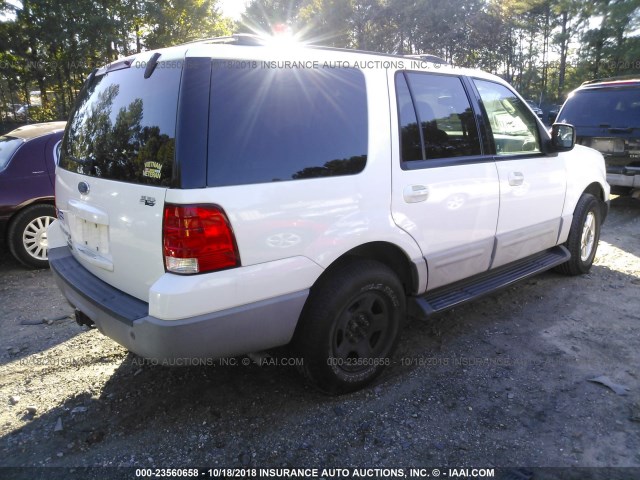 1FMPU16L33LB07083 - 2003 FORD EXPEDITION XLT WHITE photo 4