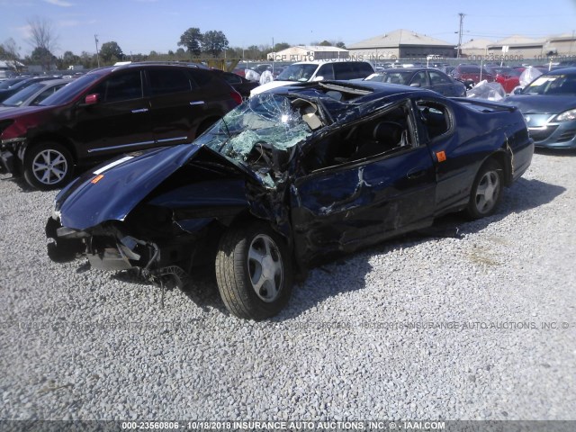 2G1WX15KX19339838 - 2001 CHEVROLET MONTE CARLO SS ლურჯი ფოტო 2